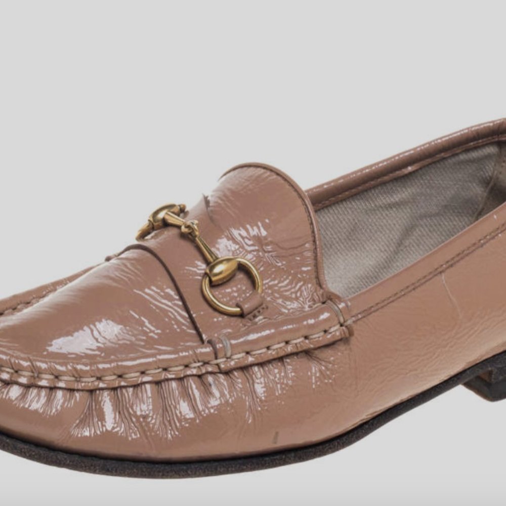 Gucci Horsebit Slip on Loafer Tan